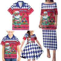 Haiti Christmas Family Matching Puletasi and Hawaiian Shirt Haitian Santa Jwaye Nwel - Wonder Print Shop