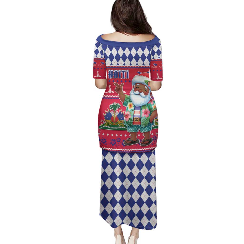 Haiti Christmas Family Matching Puletasi and Hawaiian Shirt Haitian Santa Jwaye Nwel - Wonder Print Shop
