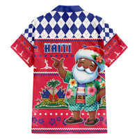 Haiti Christmas Family Matching Short Sleeve Bodycon Dress and Hawaiian Shirt Haitian Santa Jwaye Nwel - Wonder Print Shop