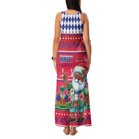 Haiti Christmas Family Matching Tank Maxi Dress and Hawaiian Shirt Haitian Santa Jwaye Nwel - Wonder Print Shop