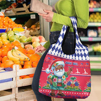 Haiti Christmas Grocery Bag Haitian Santa Jwaye Nwel - Wonder Print Shop