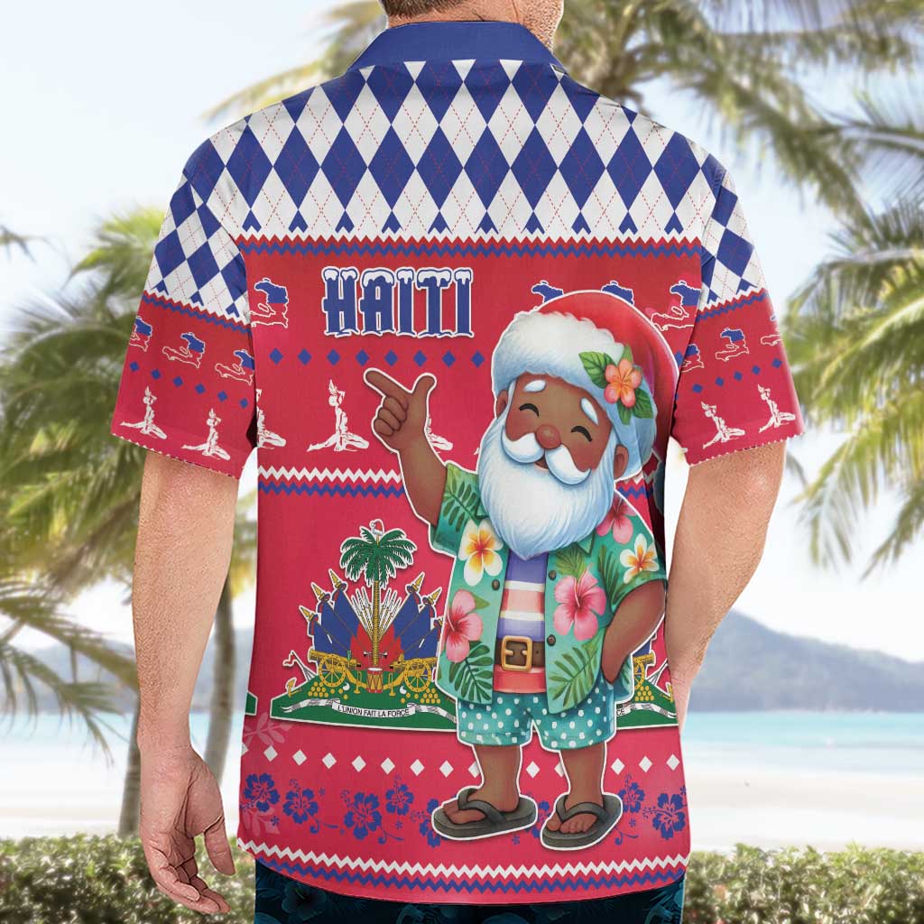 Haiti Christmas Hawaiian Shirt Haitian Santa Jwaye Nwel - Wonder Print Shop
