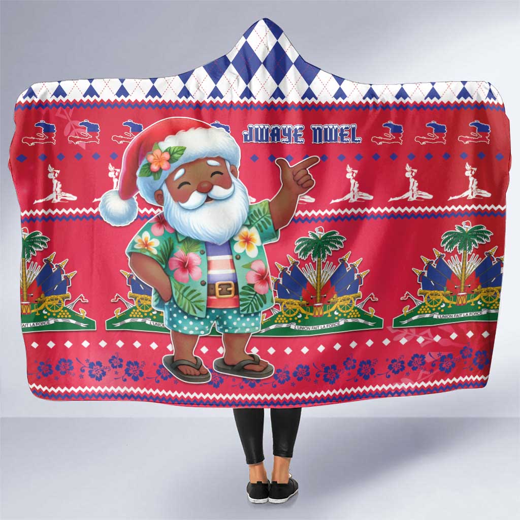 Haiti Christmas Hooded Blanket Haitian Santa Jwaye Nwel - Wonder Print Shop