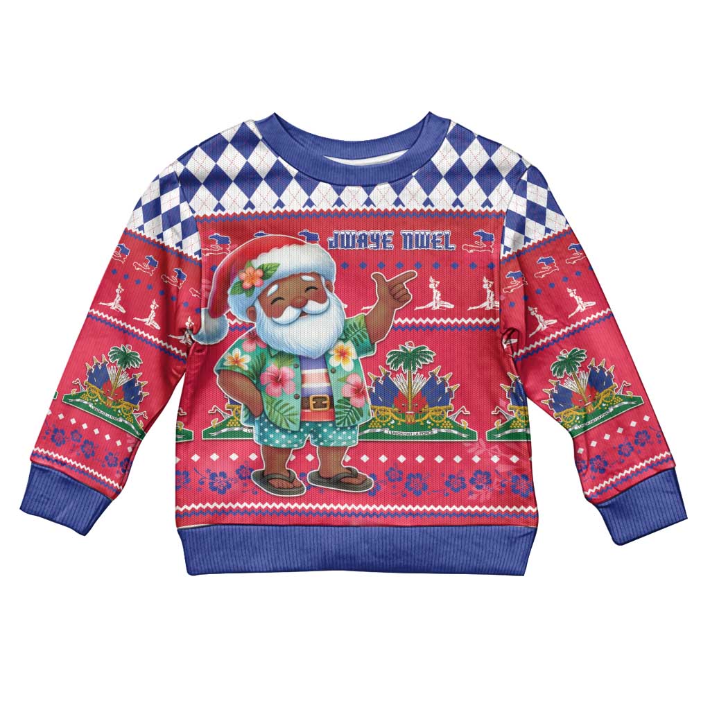 Haiti Christmas Kid Ugly Christmas Sweater Haitian Santa Jwaye Nwel - Wonder Print Shop