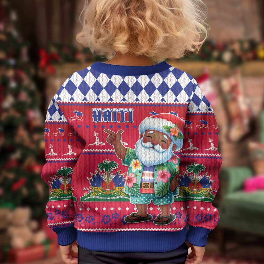 Haiti Christmas Kid Ugly Christmas Sweater Haitian Santa Jwaye Nwel - Wonder Print Shop