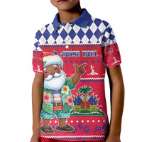 Haiti Christmas Kid Polo Shirt Haitian Santa Jwaye Nwel - Wonder Print Shop