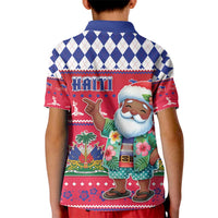 Haiti Christmas Kid Polo Shirt Haitian Santa Jwaye Nwel - Wonder Print Shop
