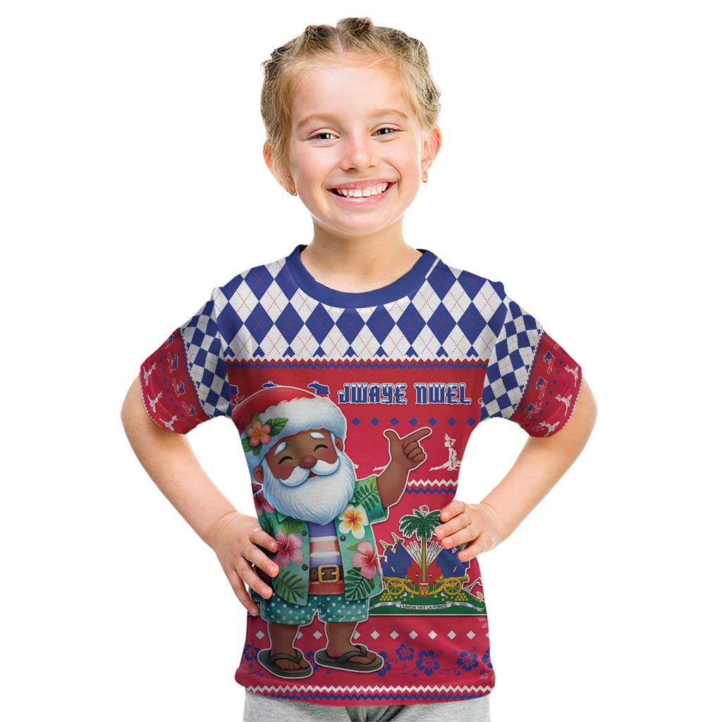 Haiti Christmas Kid T Shirt Haitian Santa Jwaye Nwel - Wonder Print Shop