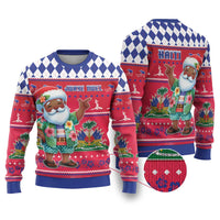 Haiti Christmas Ugly Christmas Sweater Haitian Santa Jwaye Nwel - Wonder Print Shop