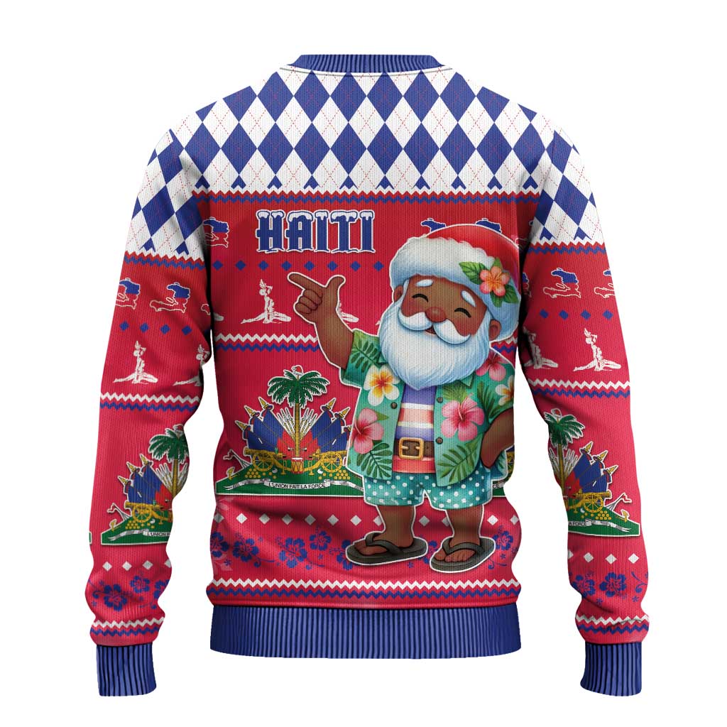 Haiti Christmas Ugly Christmas Sweater Haitian Santa Jwaye Nwel - Wonder Print Shop