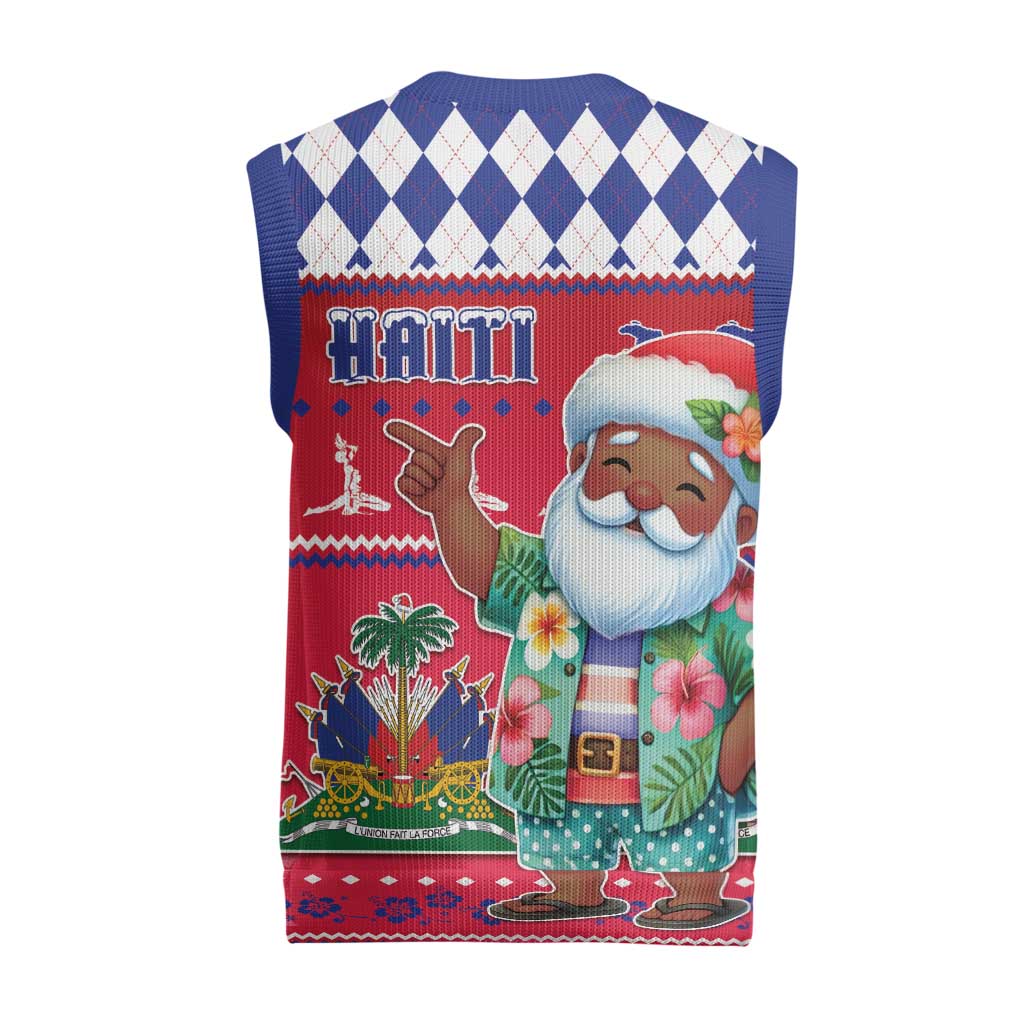 Haiti Christmas Knitted V-Neck Vest Haitian Santa Jwaye Nwel - Wonder Print Shop