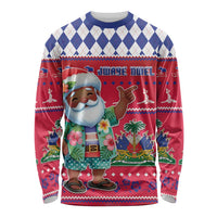 Haiti Christmas Long Sleeve Shirt Haitian Santa Jwaye Nwel - Wonder Print Shop