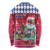 Haiti Christmas Long Sleeve Shirt Haitian Santa Jwaye Nwel - Wonder Print Shop