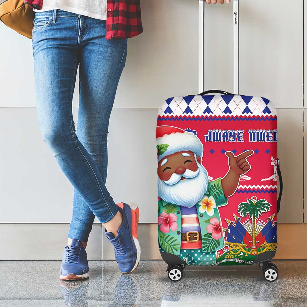 Haiti Christmas Luggage Cover Haitian Santa Jwaye Nwel - Wonder Print Shop