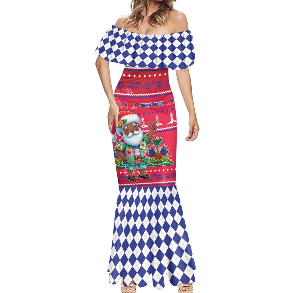 Haiti Christmas Mermaid Dress Haitian Santa Jwaye Nwel - Wonder Print Shop