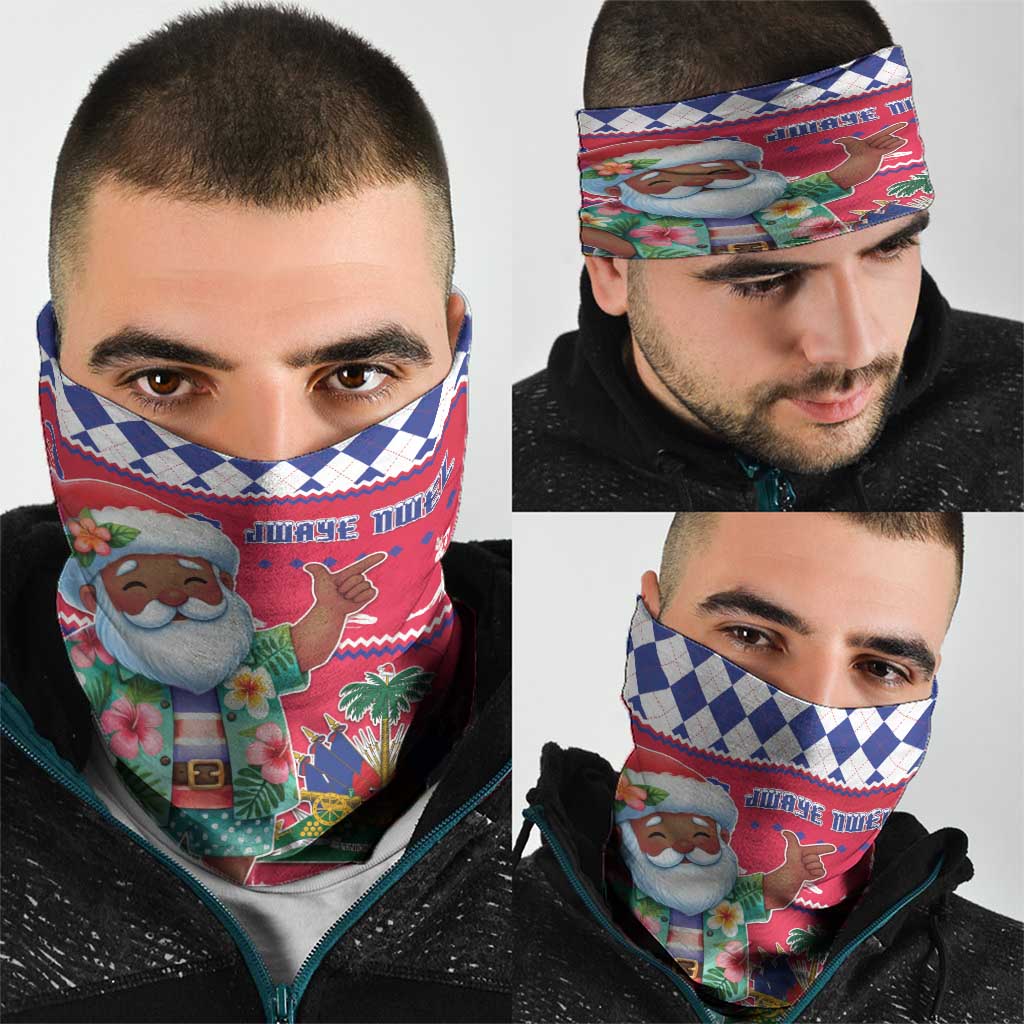 Haiti Christmas Neck Gaiter Haitian Santa Jwaye Nwel - Wonder Print Shop