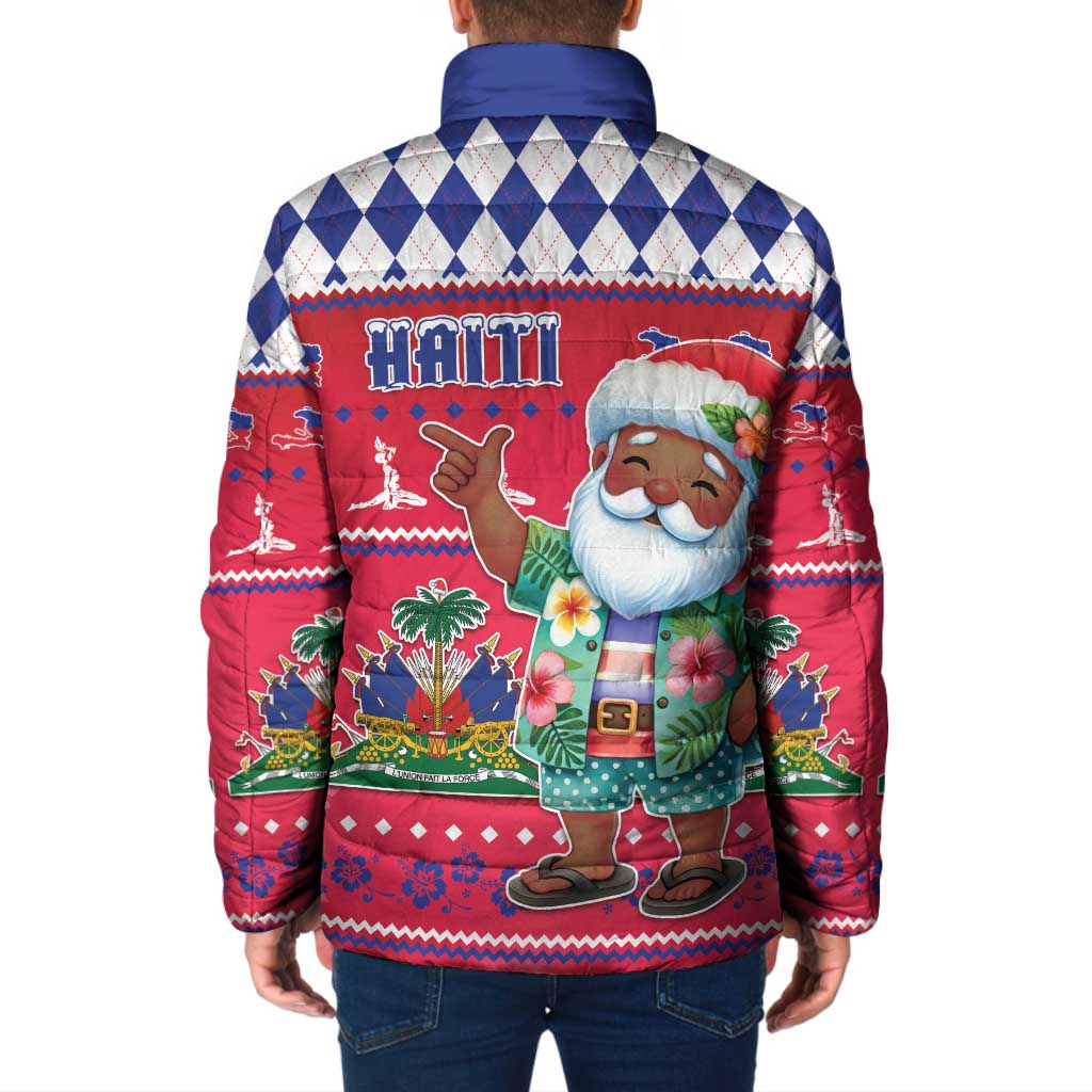 Haiti Christmas Padded Jacket Haitian Santa Jwaye Nwel - Wonder Print Shop