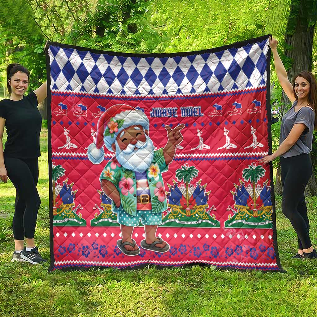 Haiti Christmas Quilt Haitian Santa Jwaye Nwel - Wonder Print Shop