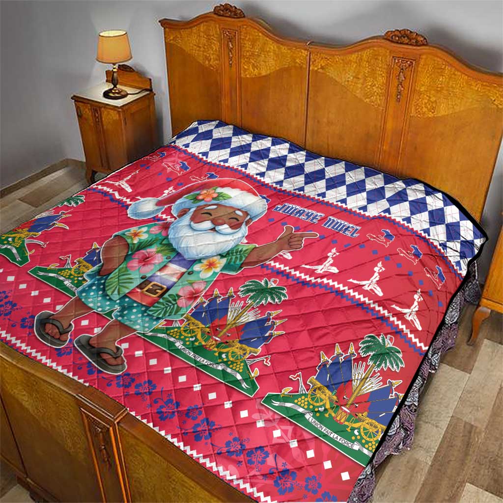 Haiti Christmas Quilt Haitian Santa Jwaye Nwel - Wonder Print Shop