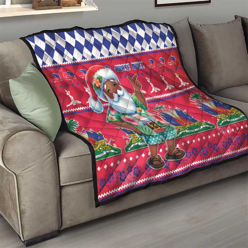 Haiti Christmas Quilt Haitian Santa Jwaye Nwel - Wonder Print Shop
