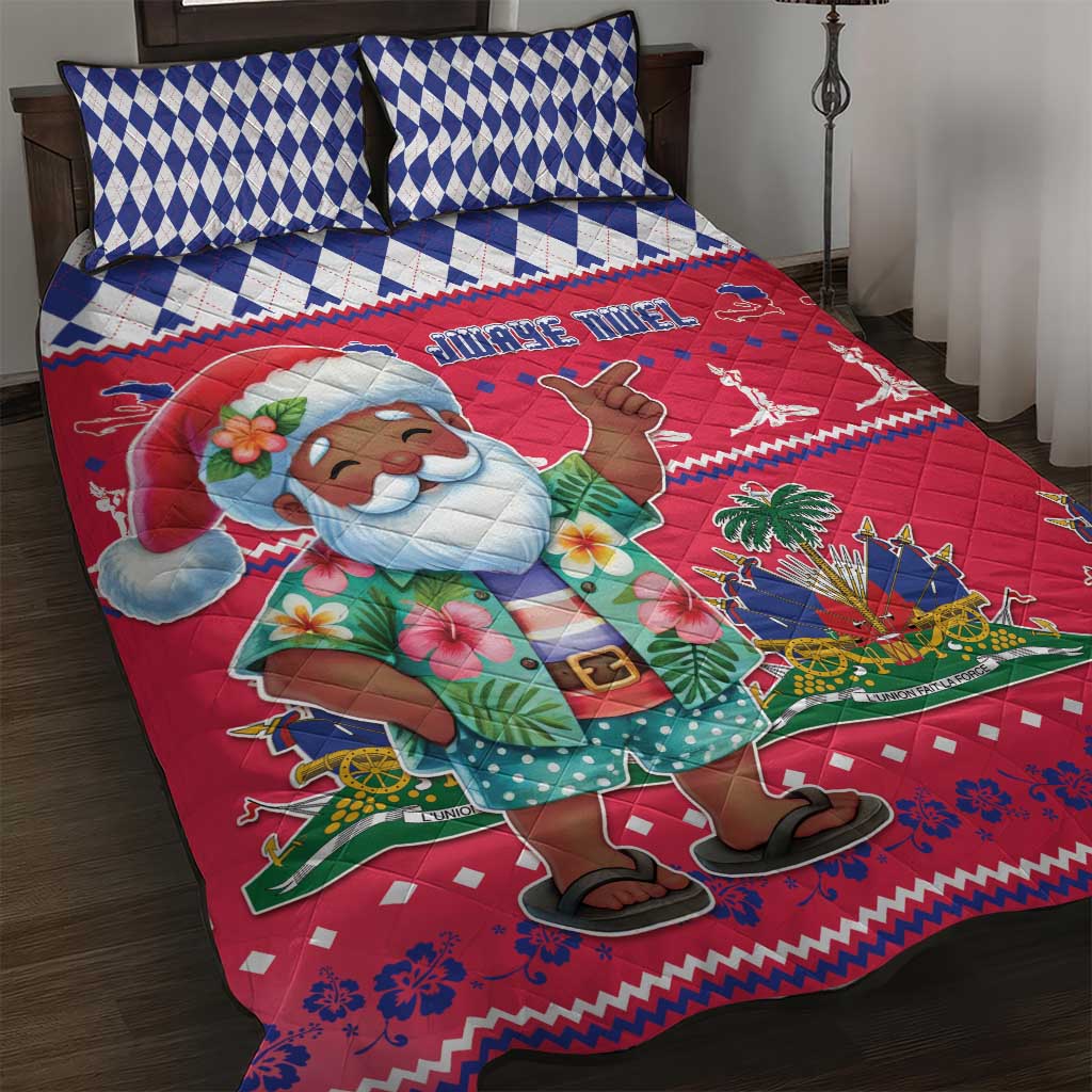 Haiti Christmas Quilt Bed Set Haitian Santa Jwaye Nwel - Wonder Print Shop
