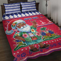 Haiti Christmas Quilt Bed Set Haitian Santa Jwaye Nwel - Wonder Print Shop