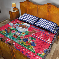 Haiti Christmas Quilt Bed Set Haitian Santa Jwaye Nwel - Wonder Print Shop