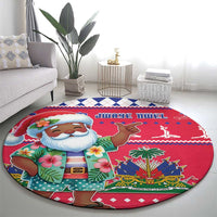 Haiti Christmas Round Carpet Haitian Santa Jwaye Nwel - Wonder Print Shop