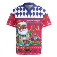 Haiti Christmas Rugby Jersey Haitian Santa Jwaye Nwel - Wonder Print Shop