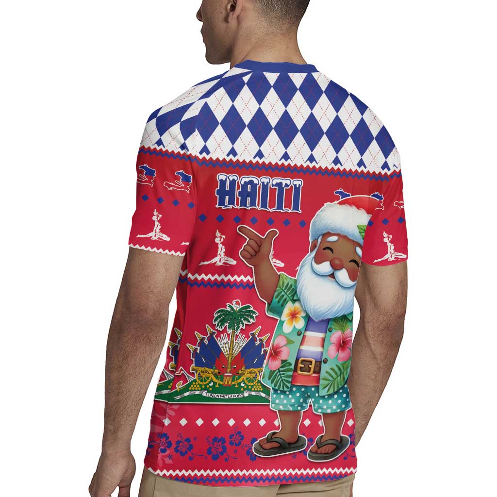 Haiti Christmas Rugby Jersey Haitian Santa Jwaye Nwel - Wonder Print Shop