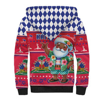 Haiti Christmas Sherpa Hoodie Haitian Santa Jwaye Nwel - Wonder Print Shop