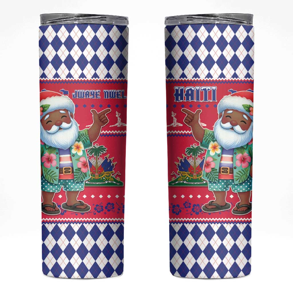 Haiti Christmas Skinny Tumbler Haitian Santa Jwaye Nwel - Wonder Print Shop