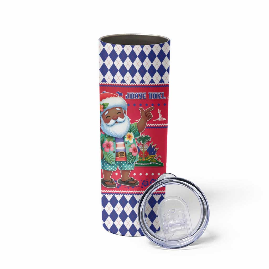 Haiti Christmas Skinny Tumbler Haitian Santa Jwaye Nwel - Wonder Print Shop