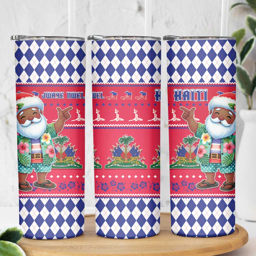 Haiti Christmas Skinny Tumbler Haitian Santa Jwaye Nwel - Wonder Print Shop