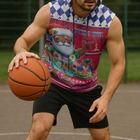 Haiti Christmas Sleeveless Hoodie Haitian Santa Jwaye Nwel - Wonder Print Shop