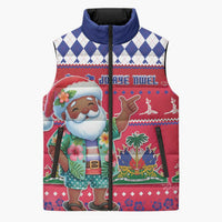 Haiti Christmas Sleeveless Puffer Jacket Haitian Santa Jwaye Nwel - Wonder Print Shop