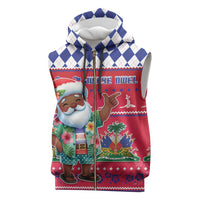 Haiti Christmas Sleeveless Zip Hoodie Haitian Santa Jwaye Nwel - Wonder Print Shop