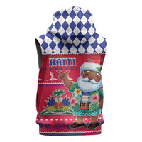 Haiti Christmas Sleeveless Zip Hoodie Haitian Santa Jwaye Nwel - Wonder Print Shop