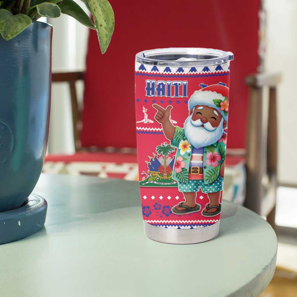 Haiti Christmas Tumbler Cup Haitian Santa Jwaye Nwel - Wonder Print Shop