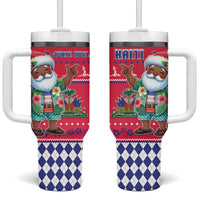 Haiti Christmas Tumbler With Handle Haitian Santa Jwaye Nwel - Wonder Print Shop