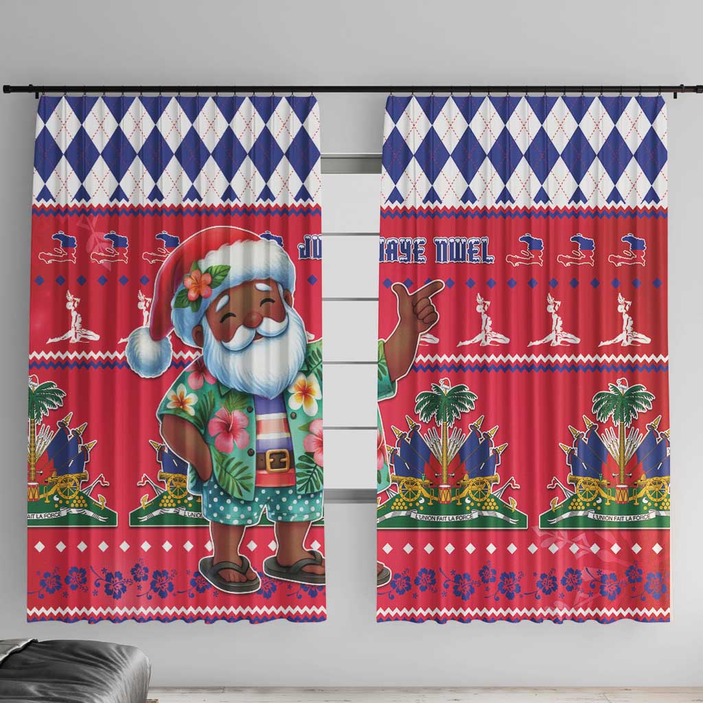 Haiti Christmas Window Curtain Haitian Santa Jwaye Nwel - Wonder Print Shop
