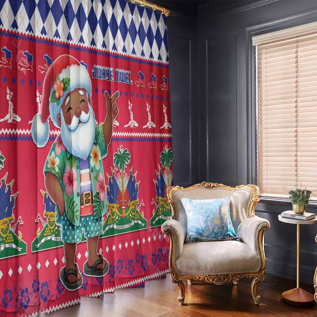Haiti Christmas Window Curtain Haitian Santa Jwaye Nwel - Wonder Print Shop