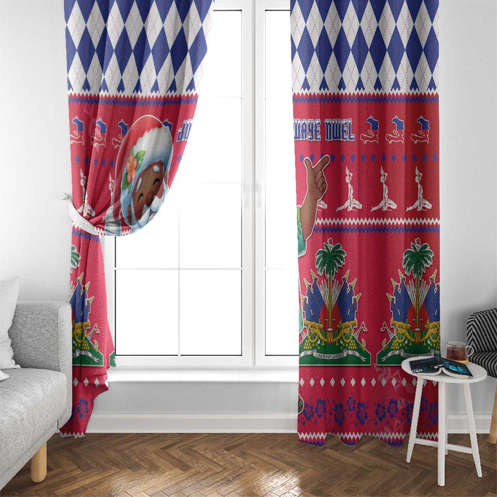 Haiti Christmas Window Curtain Haitian Santa Jwaye Nwel - Wonder Print Shop