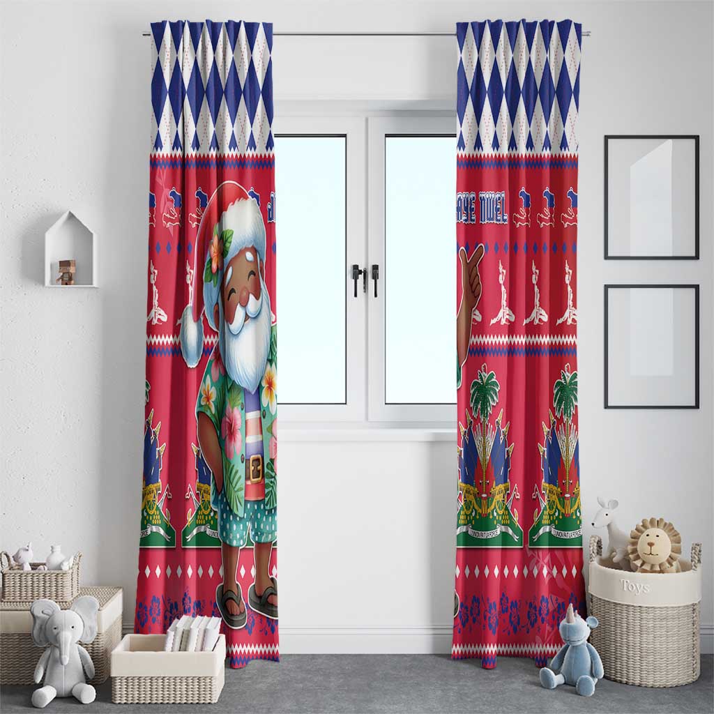 Haiti Christmas Window Curtain Haitian Santa Jwaye Nwel - Wonder Print Shop