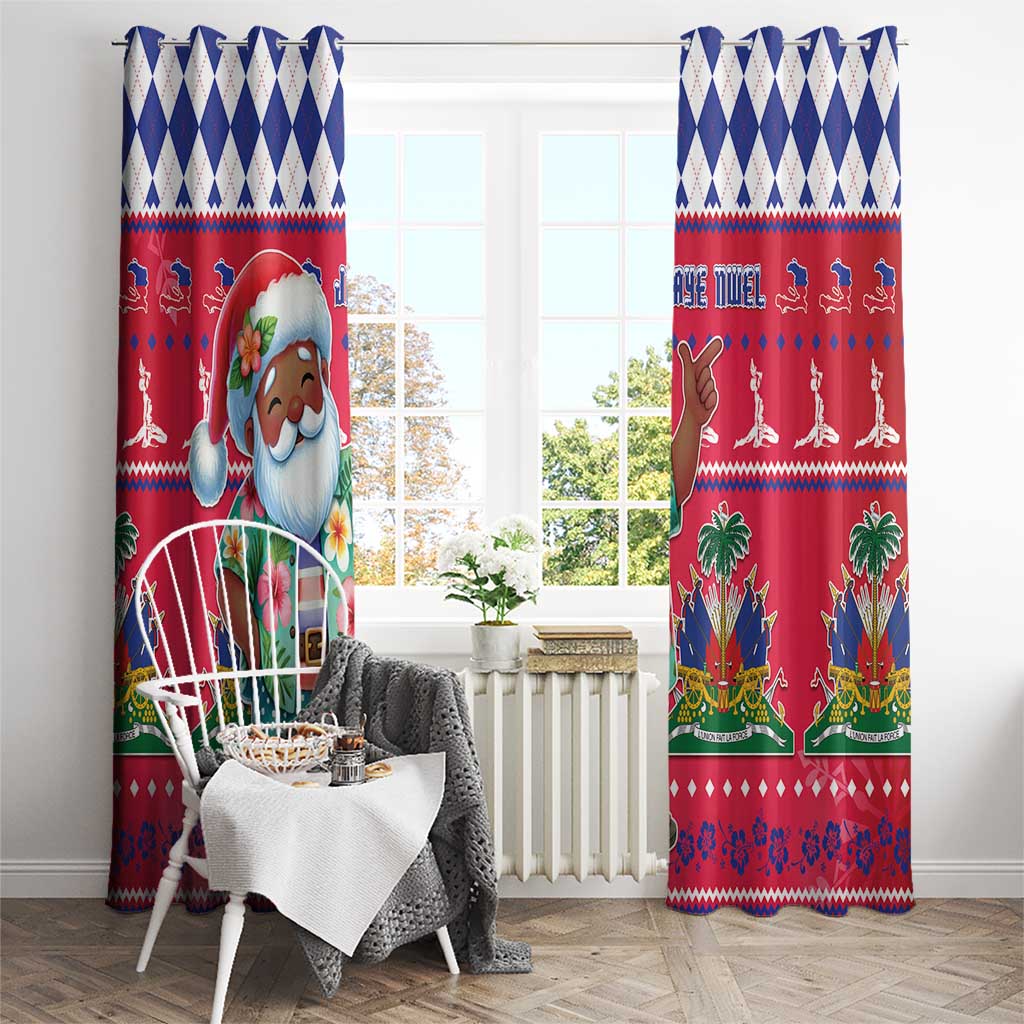 Haiti Christmas Window Curtain Haitian Santa Jwaye Nwel - Wonder Print Shop