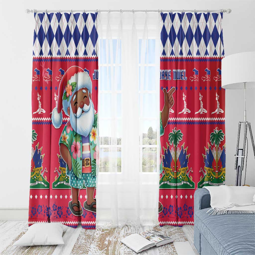 Haiti Christmas Window Curtain Haitian Santa Jwaye Nwel - Wonder Print Shop