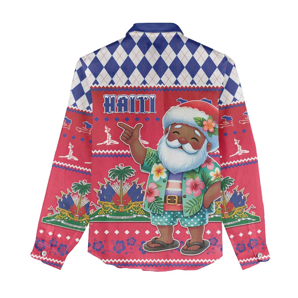 Haiti Christmas Women Casual Shirt Haitian Santa Jwaye Nwel - Wonder Print Shop