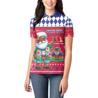 Haiti Christmas Women Polo Shirt Haitian Santa Jwaye Nwel - Wonder Print Shop