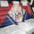 Panama Christmas Back Car Seat Cover Coat Of Arms Santa Harpy - Wonder Print Shop