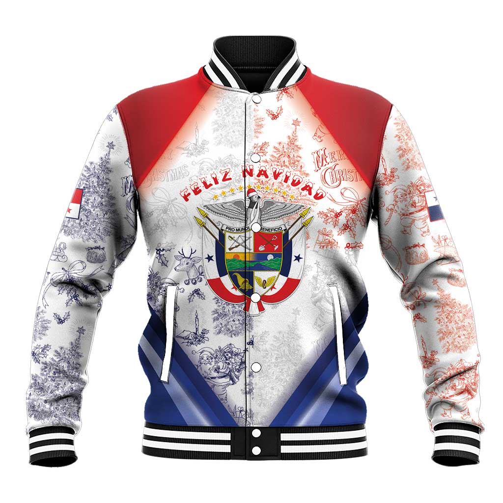 Panama Christmas Baseball Jacket Coat Of Arms Santa Harpy - Wonder Print Shop